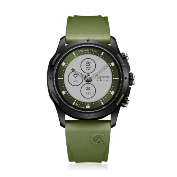 Alexandre Christie AC S002 Black Full Green Hybrid Smartwatch Bluetooth MFRIPGN S 002